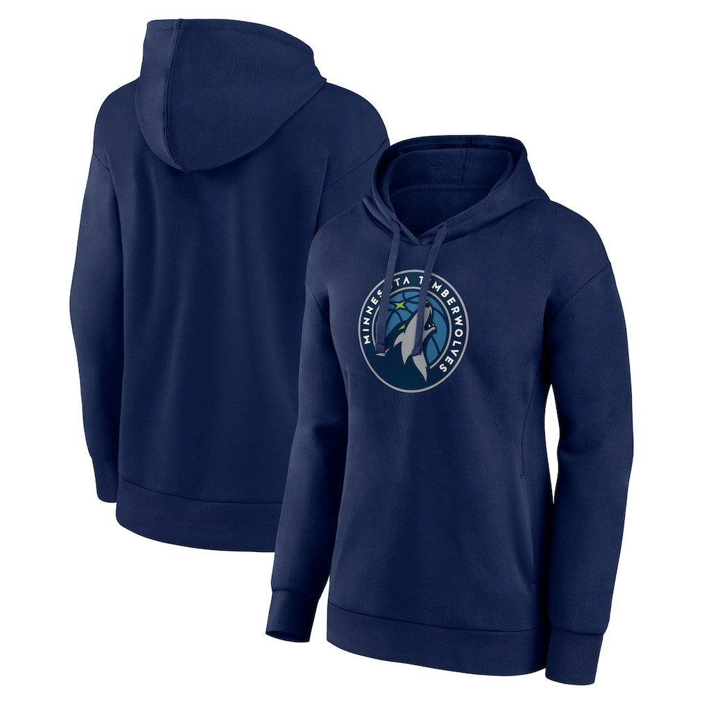 Navy Minnesota Timberwolves Women's Team Primary Logo Pullover Hoodie | NBA