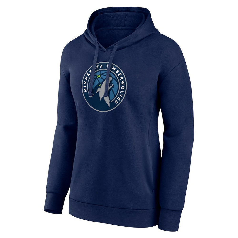 Navy Minnesota Timberwolves Women's Team Primary Logo Pullover Hoodie | NBA