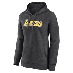 Charcoal Los Angeles Lakers Women's Wordmark Alt Pullover Hoodie | NBA