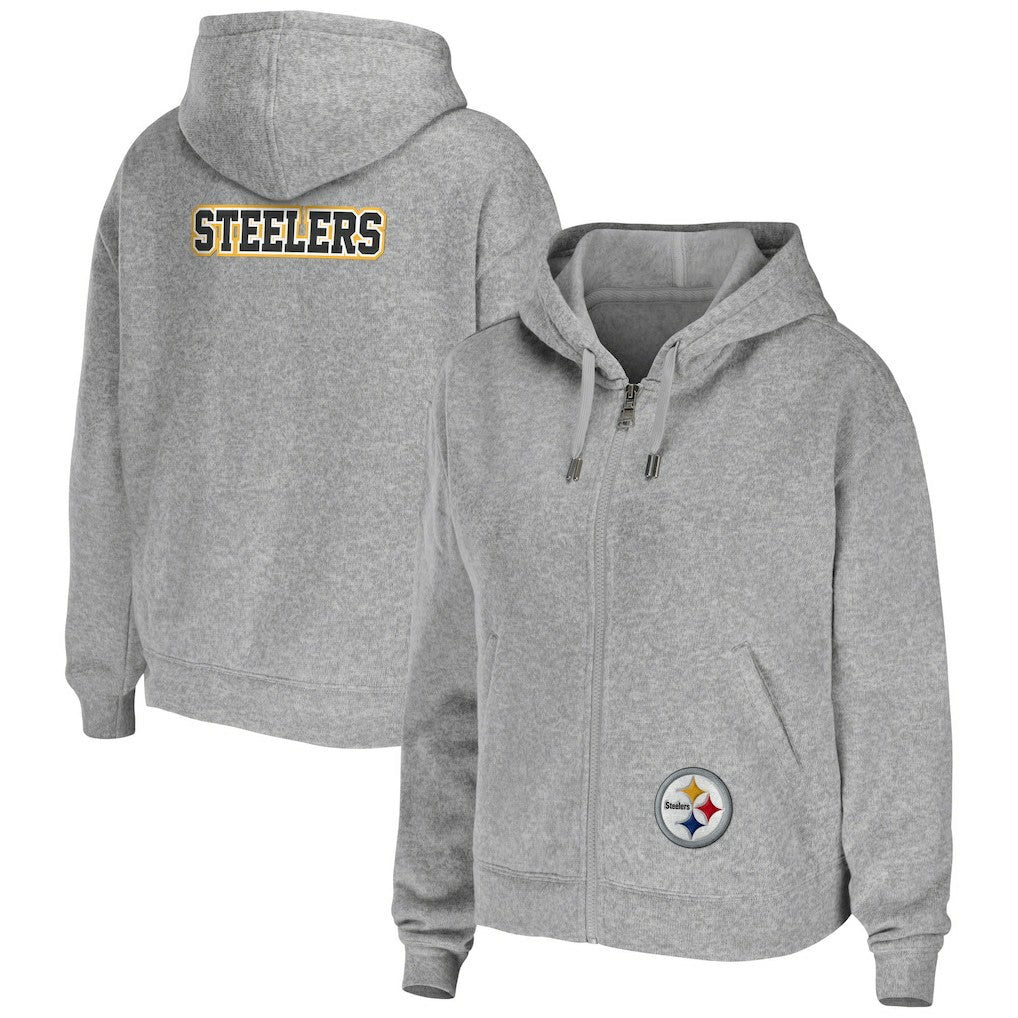 Pittsburgh Steelers WEAR by Erin Andrews Women's Team Full-Zip Hoodie | NFL On sale