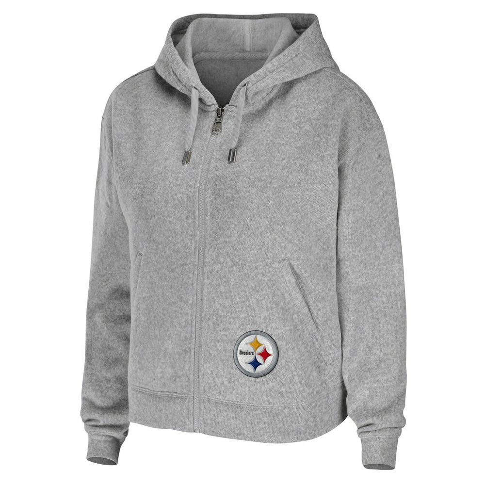 Pittsburgh Steelers WEAR by Erin Andrews Women's Team Full-Zip Hoodie | NFL On sale