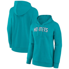 Teal Charlotte Hornets Women's Wordmark Alt Pullover Hoodie | NBA