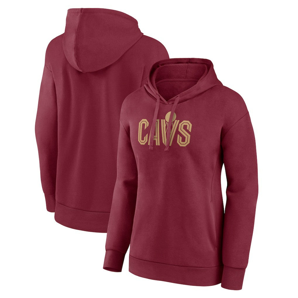 Wine Cleveland Cavaliers Women's Wordmark Alt Pullover Hoodie sale | NBA