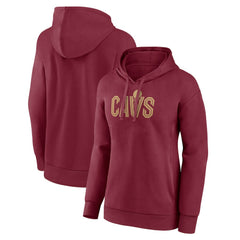 Wine Cleveland Cavaliers Women's Wordmark Alt Pullover Hoodie sale | NBA