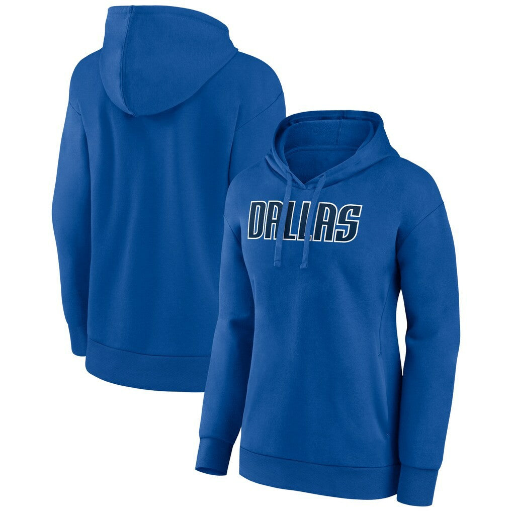 Blue Dallas Mavericks Women's Wordmark Alt Pullover Hoodie sale | NBA