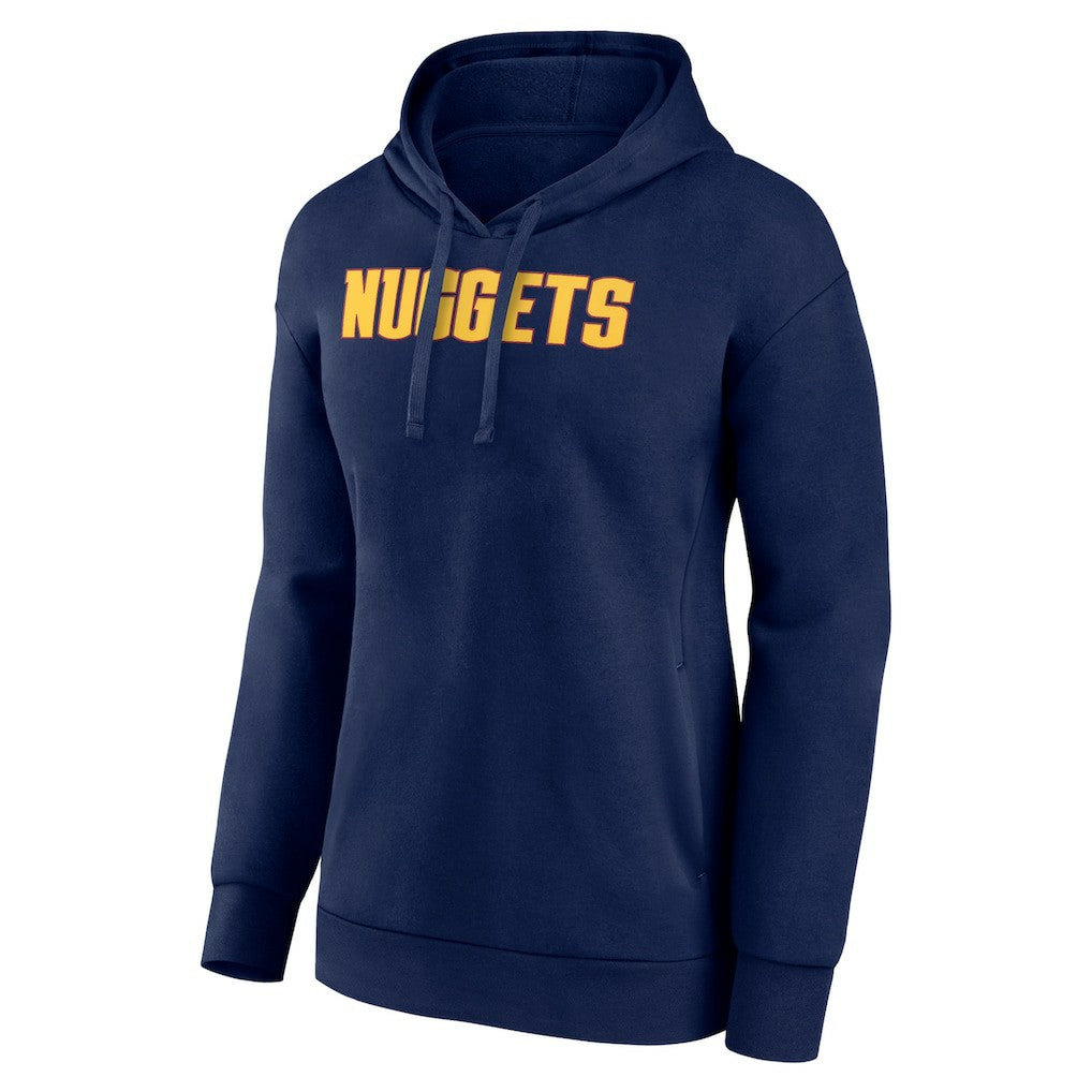 Navy Denver Nuggets Women's Wordmark Alt Pullover Hoodie sale | NBA