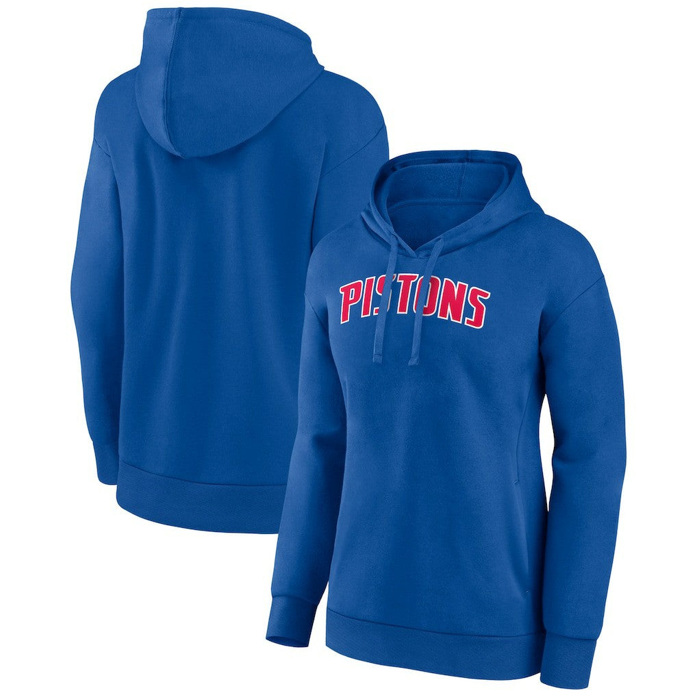 Blue Detroit Pistons Women's Wordmark Alt Pullover Hoodie sale | NBA