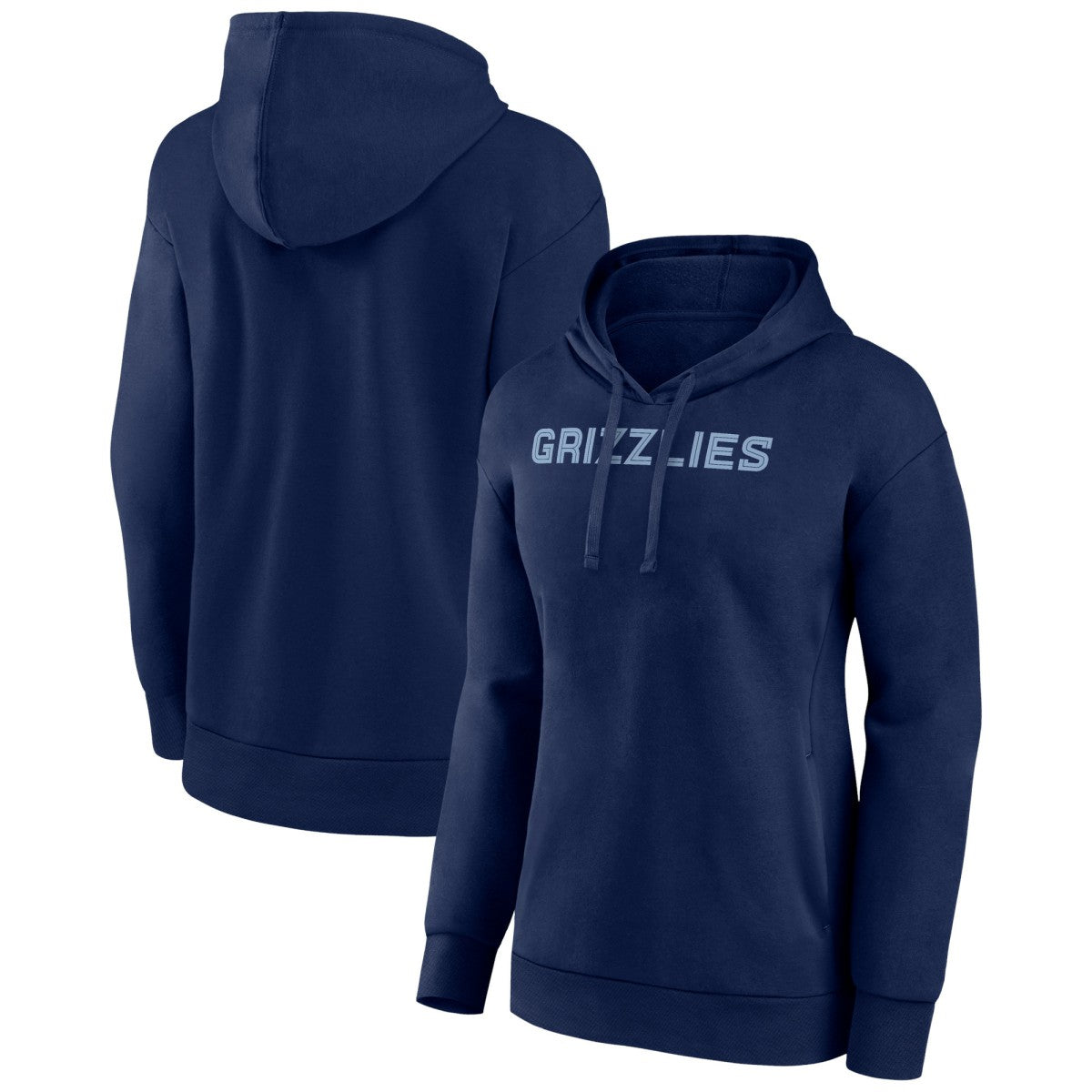 Navy Memphis Grizzlies Women's Wordmark Alt Pullover Hoodie | NBA