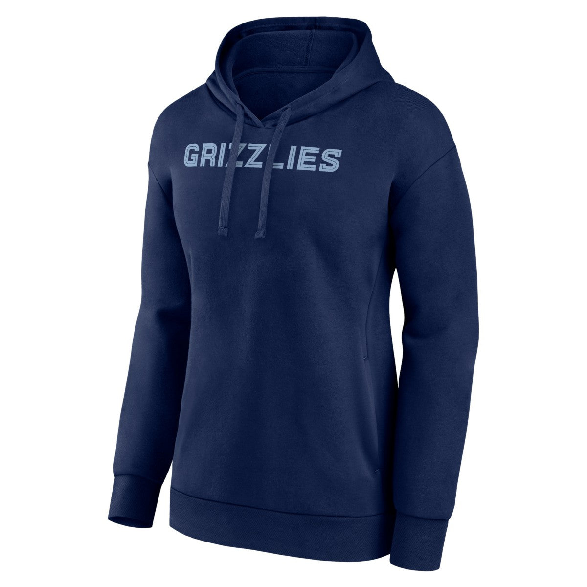 Navy Memphis Grizzlies Women's Wordmark Alt Pullover Hoodie | NBA