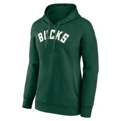 Hunter Green Milwaukee Bucks Women's Wordmark Alt Pullover Hoodie | NBA