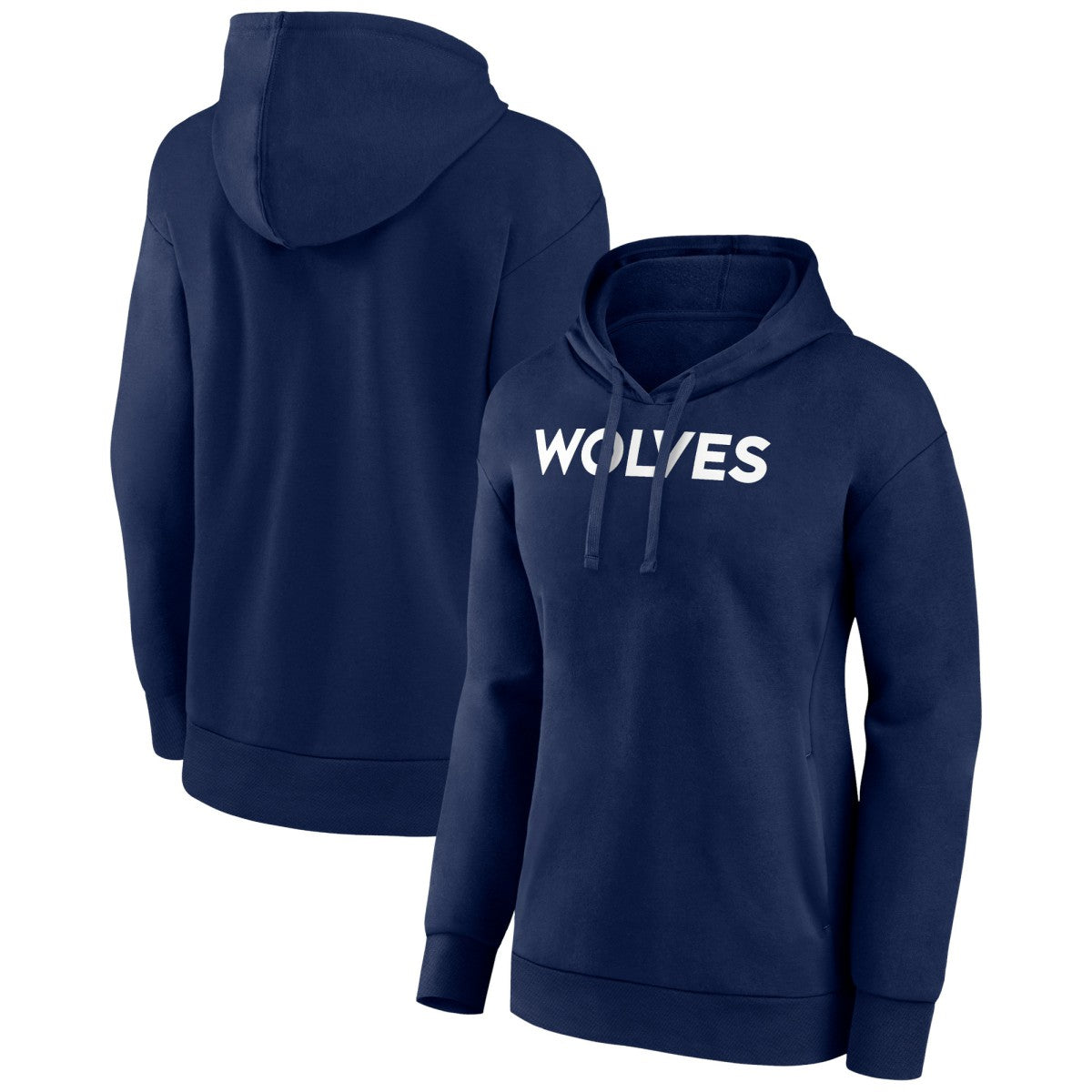 Navy Minnesota Timberwolves Women's Wordmark Alt Pullover Hoodie | NBA