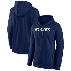 Navy Minnesota Timberwolves Women's Wordmark Alt Pullover Hoodie | NBA