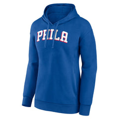 Royal Philadelphia 76ers Women's Wordmark Alt Pullover Hoodie | NBA
