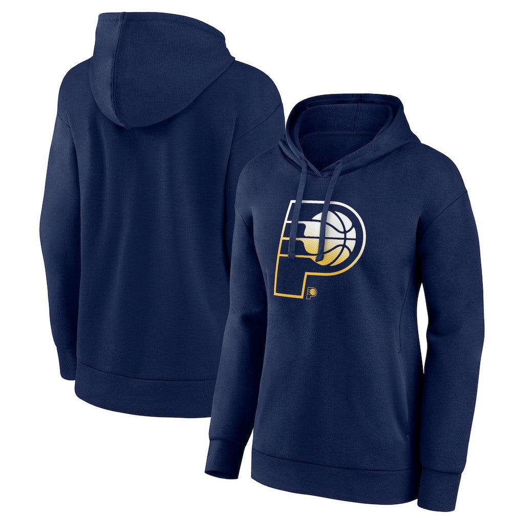 Navy Indiana Pacers Women's Gradient Logo Pullover Hoodie | NBA
