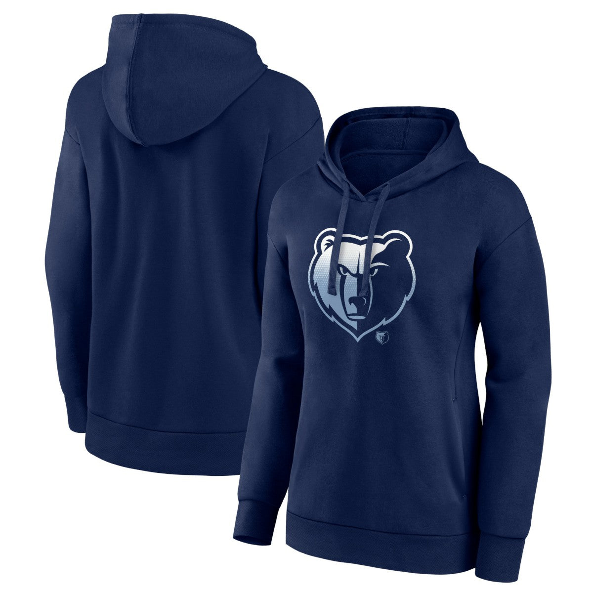 Navy Memphis Grizzlies Women's Gradient Logo Pullover Hoodie | NBA