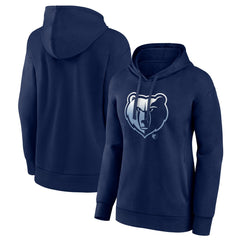 Navy Memphis Grizzlies Women's Gradient Logo Pullover Hoodie | NBA