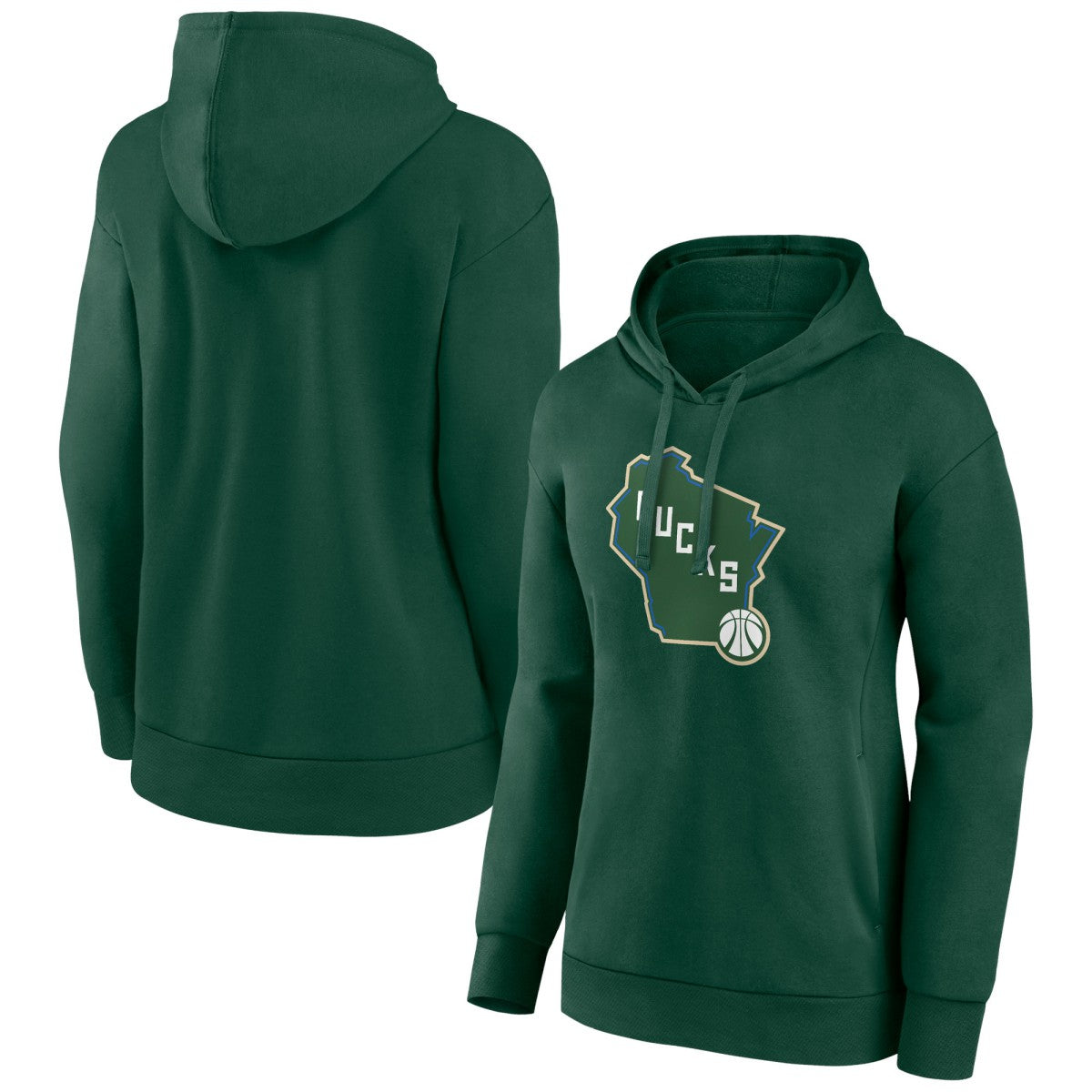 Hunter Green Milwaukee Bucks Women's Alternate Logo Pullover Hoodie | NBA