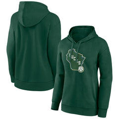 Hunter Green Milwaukee Bucks Women's Alternate Logo Pullover Hoodie | NBA