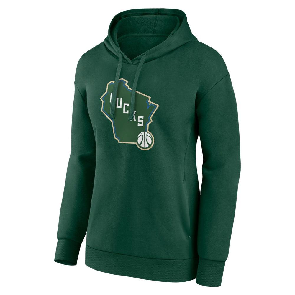 Hunter Green Milwaukee Bucks Women's Alternate Logo Pullover Hoodie | NBA