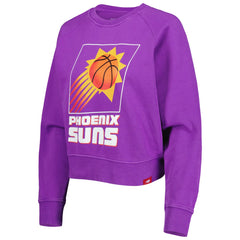Purple Phoenix Suns Sportiqe Women's Hardwood Classics Ashlyn Raglan Pullover Sweatshirt | NBA