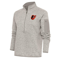 Baltimore Orioles Antigua Women's Logo Fortune Quarter-Zip Pullover Jacket - MLB Jackets