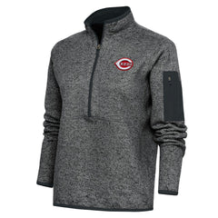 Cincinnati Reds Antigua Women's Logo Fortune Quarter-Zip Pullover Jacket - MLB Jackets