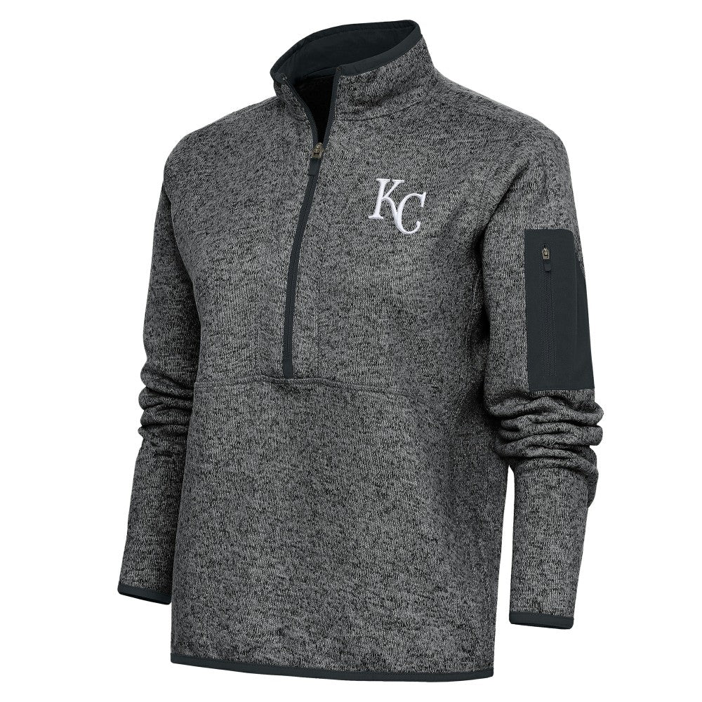 Kansas City Royals Antigua Women's Logo Fortune Quarter-Zip Pullover Jacket - MLB Jackets