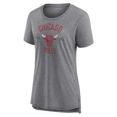 Heather Gray Chicago Bulls Women's Heritage Tri-Blend T-Shirt sale | NBA