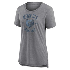 Heather Gray Memphis Grizzlies Women's Heritage Tri-Blend T-Shirt | NBA
