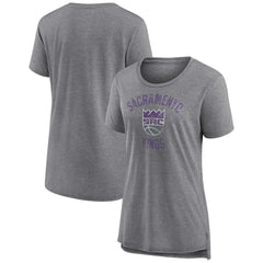 Heather Gray Sacramento Kings Women's Heritage Tri-Blend T-Shirt | NBA