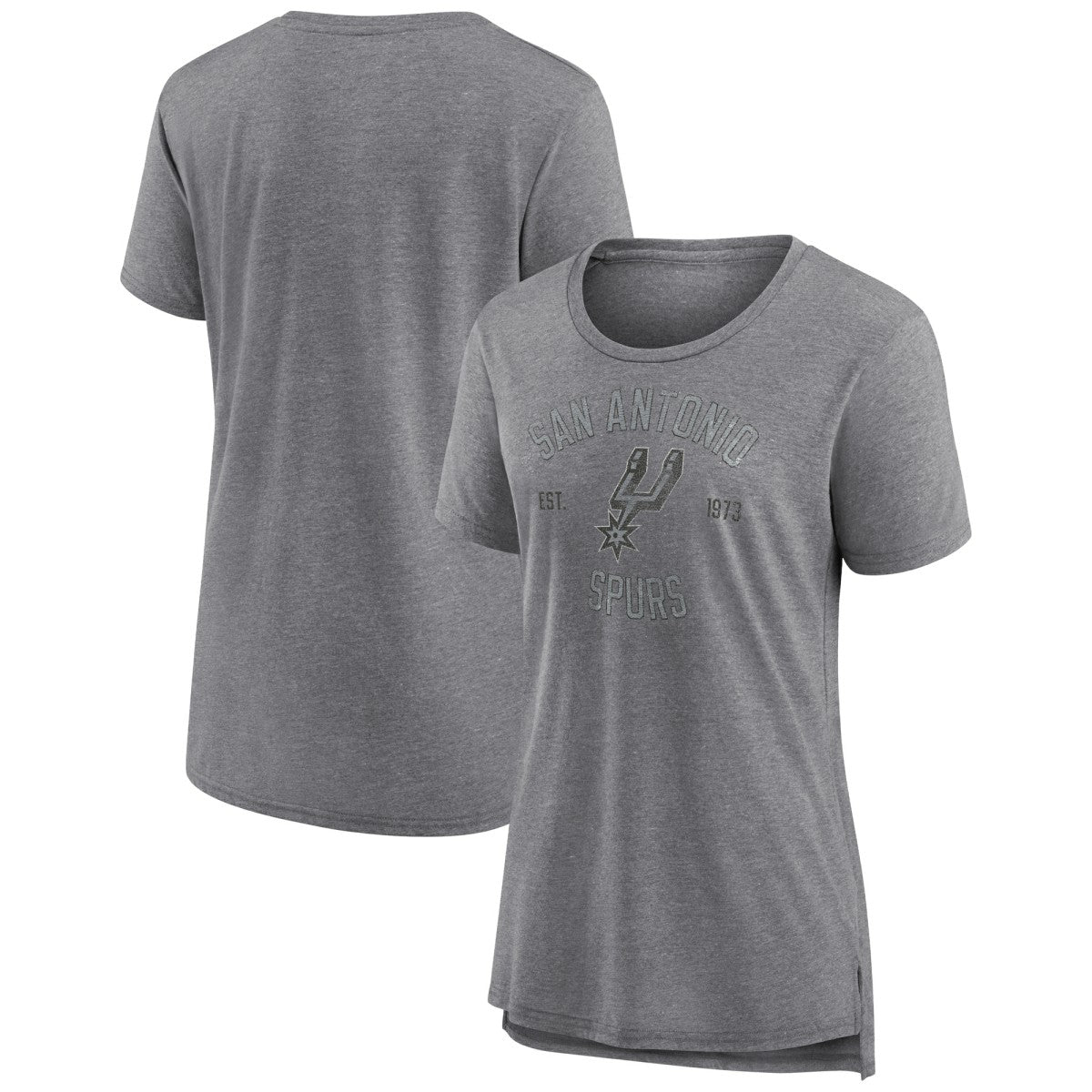 Heather Gray San Antonio Spurs Women's Heritage Tri-Blend T-Shirt | NBA