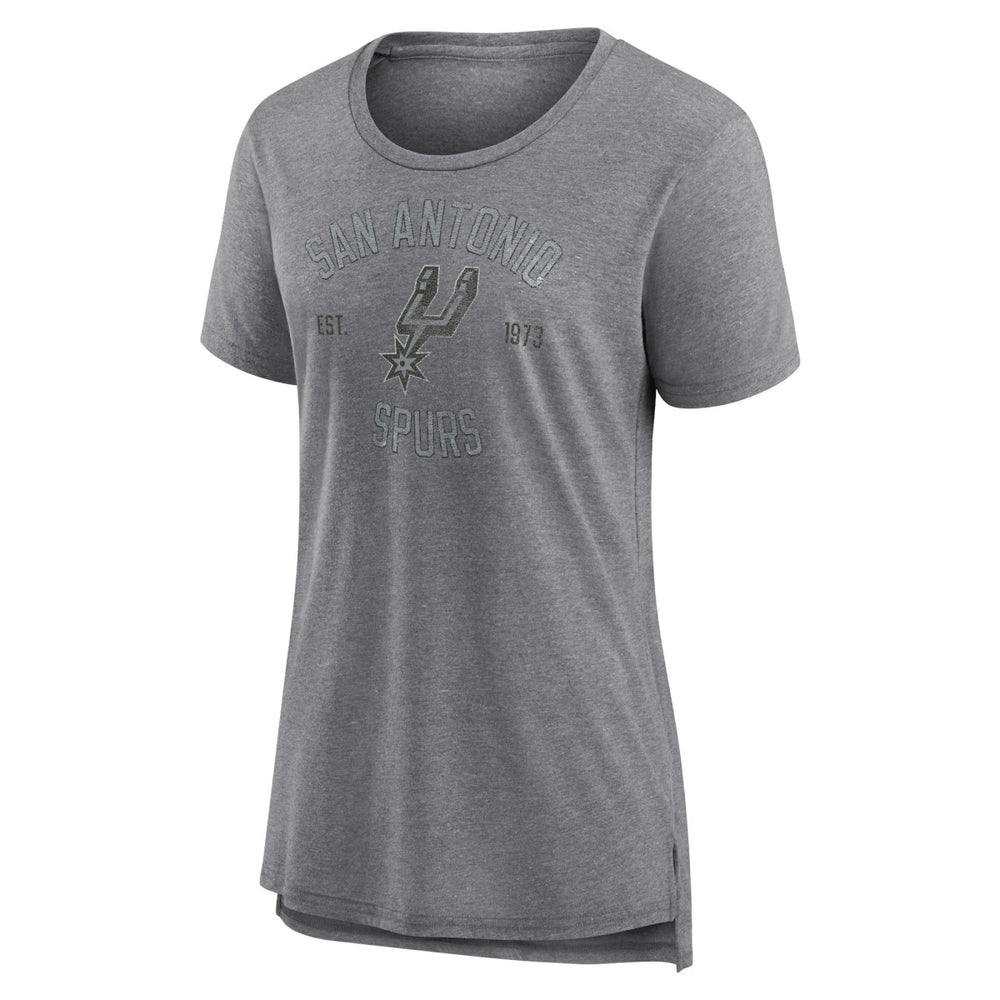 Heather Gray San Antonio Spurs Women's Heritage Tri-Blend T-Shirt | NBA