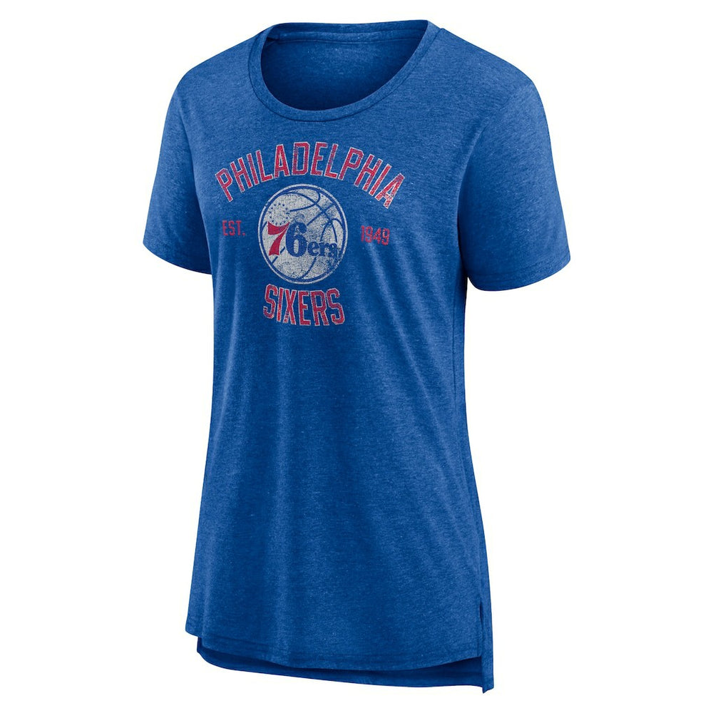 Heather Red Philadelphia 76ers Women's Heritage Tri-Blend T-Shirt sale | NBA
