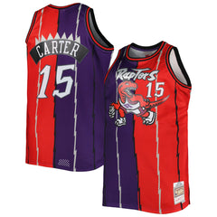 Purple/Red Vince Carter Toronto Raptors Big & Tall Hardwood Classics 1998/99 Split Swingman Jersey | NBA