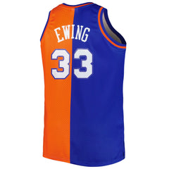 Blue/Orange Patrick Ewing New York Knicks Big & Tall Hardwood Classics 1991/92 Split Swingman Jersey | NBA