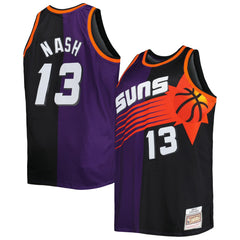 Purple/Black Steve Nash Phoenix Suns Big & Tall Hardwood Classics 1996/97 Split Swingman Jersey | NBA