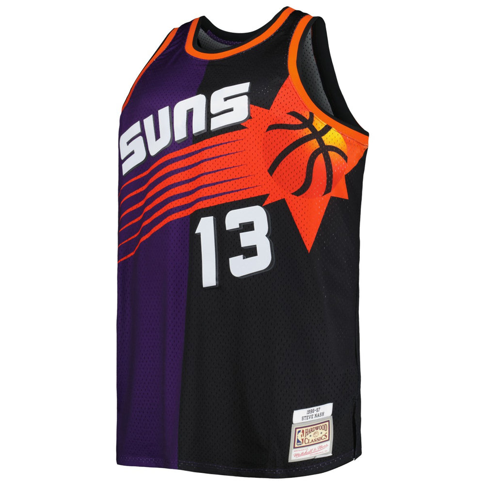 Purple/Black Steve Nash Phoenix Suns Big & Tall Hardwood Classics 1996/97 Split Swingman Jersey | NBA
