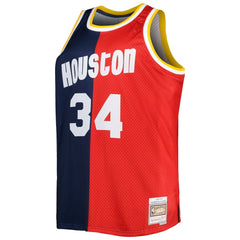 Navy/Red Hakeem Olajuwon Houston Rockets Big & Tall Hardwood Classics 1993/94 Split Swingman Jersey | NBA
