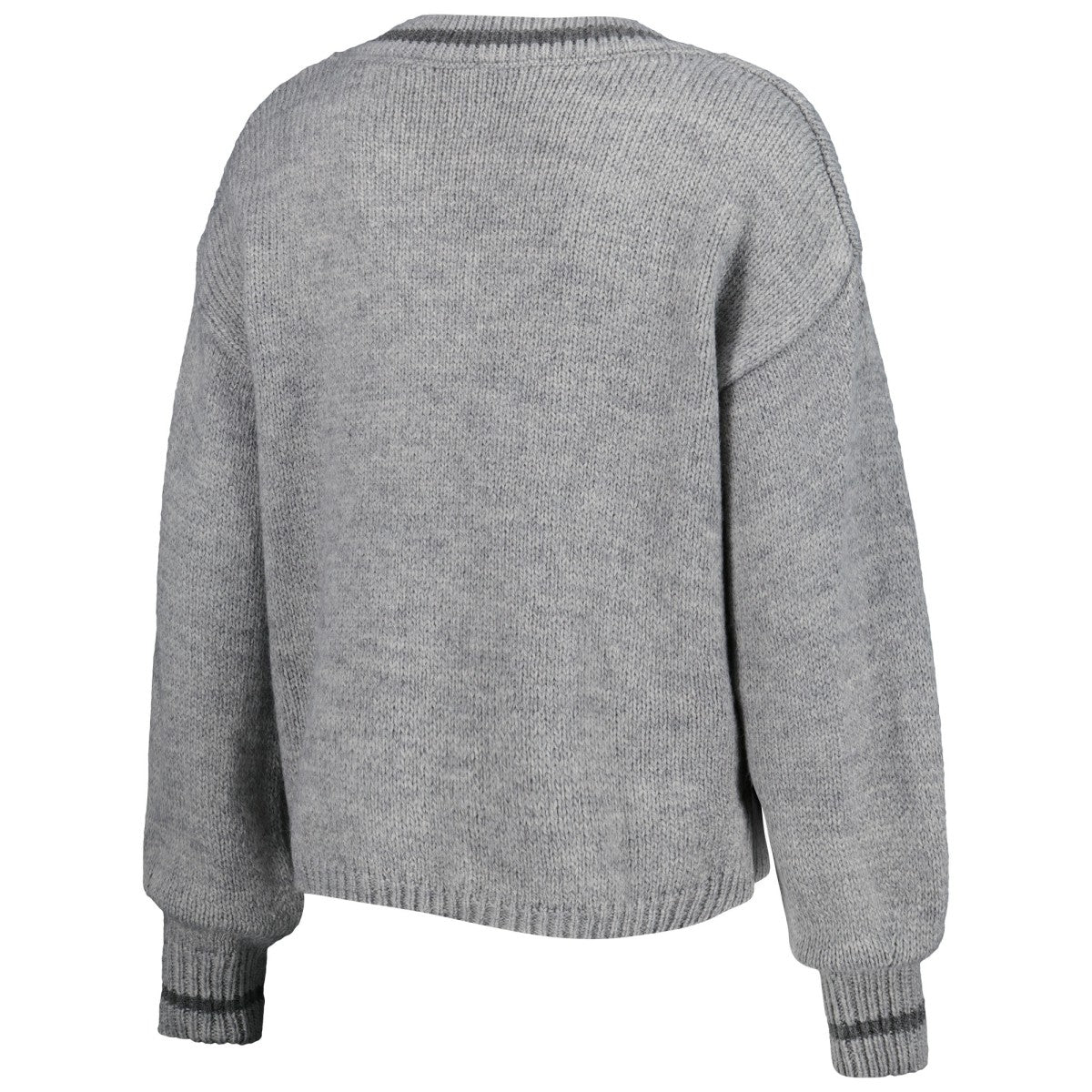 Gray Phoenix Suns Lusso Women's Scarletts Lantern Sleeve Tri-Blend V-Neck Pullover Sweater | NBA