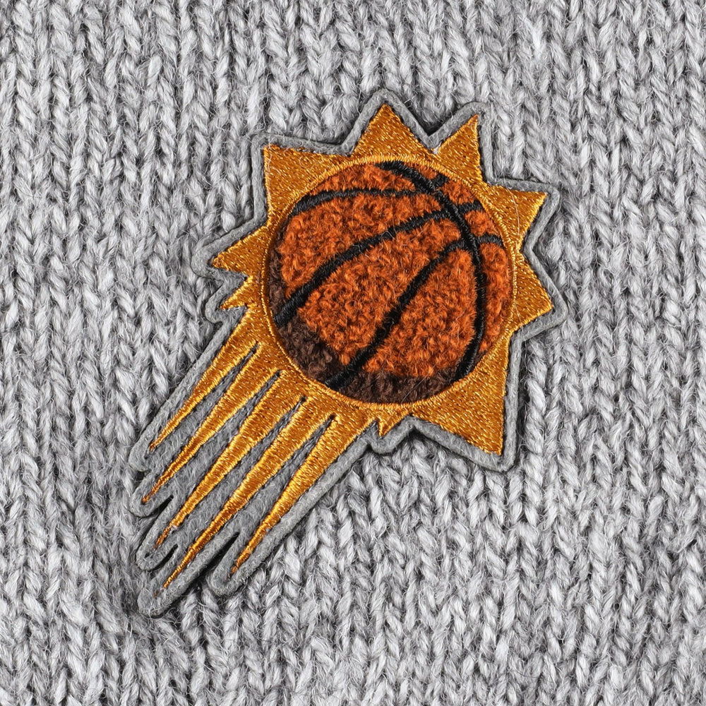 Gray Phoenix Suns Lusso Women's Scarletts Lantern Sleeve Tri-Blend V-Neck Pullover Sweater | NBA
