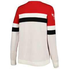 Red/Cream Chicago Bulls Lusso Women's Dominique Pullover Sweater | NBA
