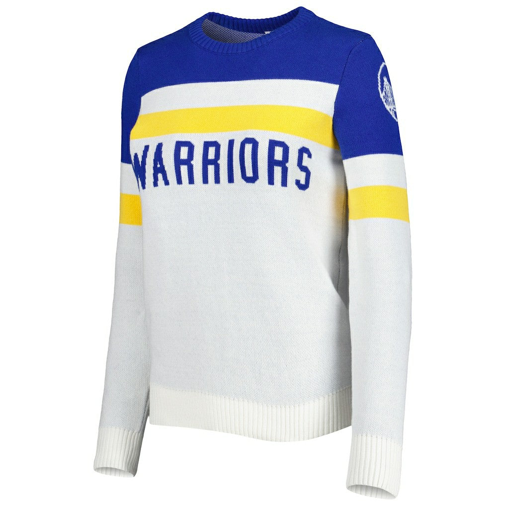 Royal/Cream Golden State Warriors Lusso Women's Dominique Pullover Sweater sale | NBA