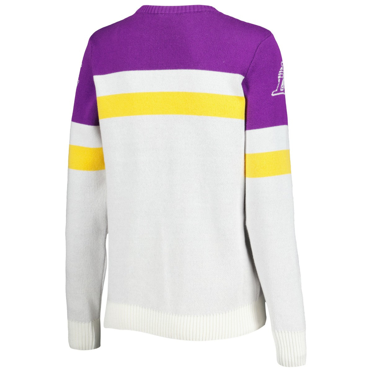Purple/Cream Los Angeles Lakers Lusso Women's Dominique Pullover Sweater | NBA