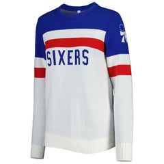 Royal/Cream Philadelphia 76ers Lusso Women's Dominique Pullover Sweater | NBA