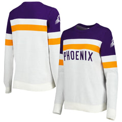 Purple/Cream Phoenix Suns Lusso Women's Dominique Pullover Sweater | NBA