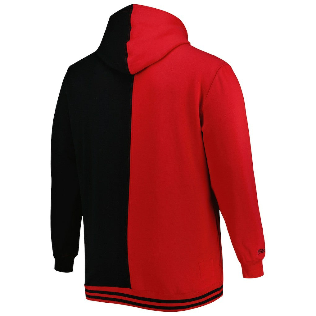 Red/Black Atlanta Hawks Hardwood Classics Big & Tall Hardwood Classics Split Pullover Hoodie | NBA