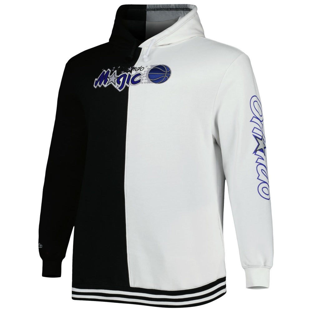 Black/White Orlando Magic Hardwood Classics Big & Tall Hardwood Classics Split Pullover Hoodie | NBA