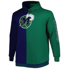 Navy/Green Dallas Mavericks Hardwood Classics Big & Tall Hardwood Classics Split Pullover Hoodie sale | NBA