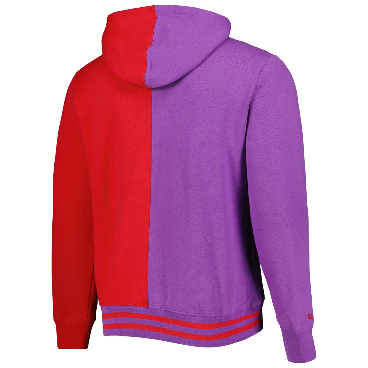 Purple/Red Toronto Raptors Big & Tall Hardwood Classics Split Pullover Hoodie | NBA