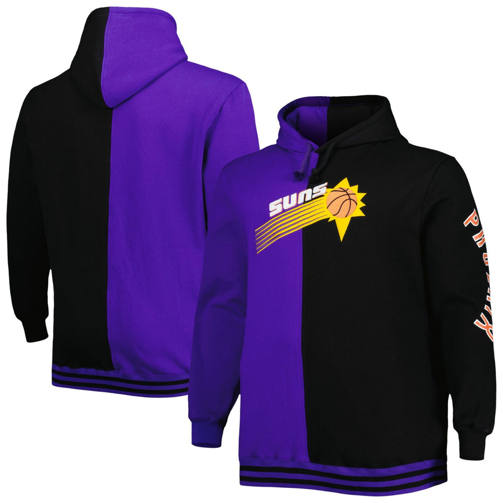 Purple/Black Phoenix Suns Big & Tall Hardwood Classics Split Pullover Hoodie | NBA
